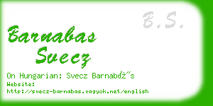 barnabas svecz business card